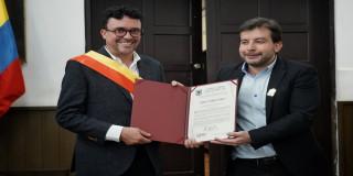 Condecoración al cantante Andrés Cepeda en el Concejo de Bogotá 2025