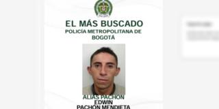 Policía Bogotá ofrece recompensa 10 millones por Edwin Pachón Mendieta