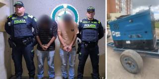Policía de Bogotá capturó a tres hombres por hurto de maquinaria Suba
