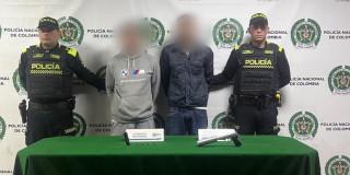 Seguridad Bogotá cuatro capturados por hurto y porte ilegal de armas