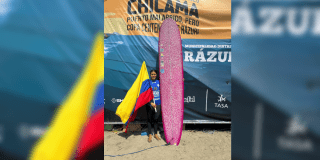 Surfista de Bogotá hace historia en Perú obteniendo medalla de plata