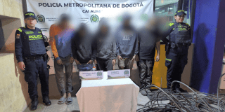 Robo de fibra óptica en en Bogotá deja cinco capturados en Suba