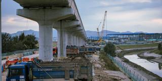 Foto del avance de las obras del Metro de Bogotá.