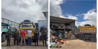 Dos capturados por disponer escombros ilegalmente en Barrios Unidos