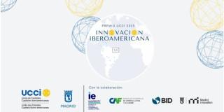 Afiche oficial de los Premios UCCI - Unión de Ciudades y Capitales Iberoamericanas