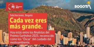 Bogotá finalista en premio Óscar medio ambiente The Earthshot Prize