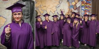 Imágenes de mujeres graduadas de los Centros de Inclusión Digital Bogotá.