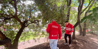 Foto de operarios del Distrito en la localidad de Chapinero