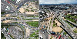 Dos panorámicas de la zona donde se adelantará la implosión