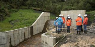 Foto que muestra parte de la obra del proyecto Río Blanco