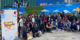 Imagen de dibujatón 2025 en la Plaza Distrital de Mercado Las Cruces