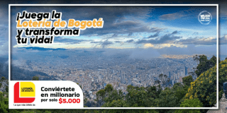 Imagen de la pieza gráfica que promociona el sorteo de la Lotería de Bogotá de este jueves 9 de octubre