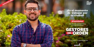 Pieza gráfica de la Secretaría de Seguridad invitando a la convocatoria de empleo de gestores del orden. 