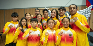 Imagen de deportistas que participan en la fase final de los Juegos Intercolegiados Nacionales
