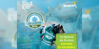 Imagen con un mensaje que invita a la ciudadanía a seguir recomendaciones en época de lluvias