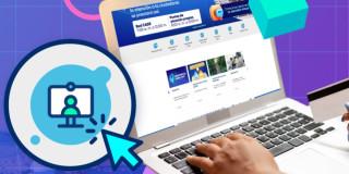 Imagen que muestra un computador y una imagen de la página del Acueducto