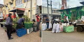 Fotos de operativos de recuperación del espacio público en inmediaciones a la Plaza Distrital de Mercado Samper Mendoza.