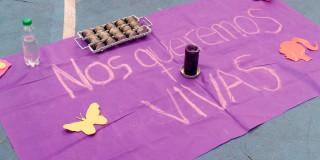 Una foto de un letrero que dice "nos queremos vivas"