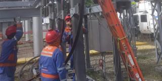 Foto que muestra trabajadores de Enel Colombia realizando labores de mantenimiento
