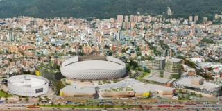 Foto con render del uevo Complejo Cultural y Deportivo El Campín (CDEC) en Bogotá.