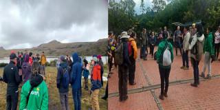 Foto de distintas personas en visitas a Entrenubes y Sumapaz 