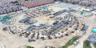 Foto con los avances del nuevo Velódromo Gibraltar en Bogotá