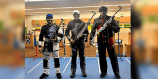 Imagen de deportistas de la competencia de Rifles y Pistolas.