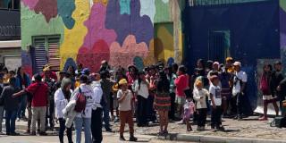 Imagen de comunidad embera al frente de la Rioja