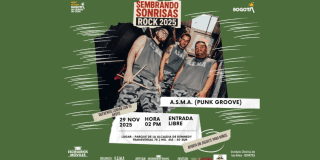 Imagen del cartel del concierto con información de fecha y bandas.