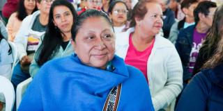 En la foto mujeres que participaron de este congreso de mujeres en Bogotá