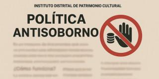 Imagen de un pare con letras Política Antisoborno