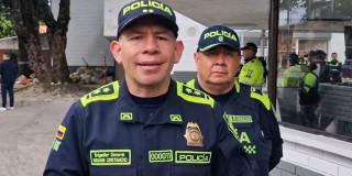 Foto de voceros de la Policía de Bogotá