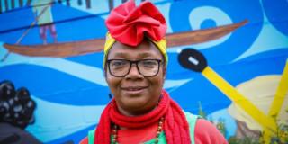 En la foto una mujer palenquera