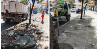 Foto antes y despues de la jornada de limpieza en localidades de Bogotá
