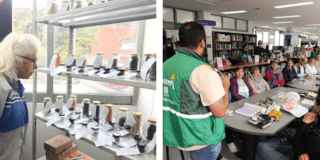 Dos imágenes en mosaico en las que se ven varias personas