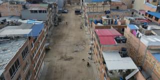 Foto de una de las vías del barrio Unir II de Engativá