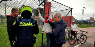 Foto de policías en un operativo en Bogotá