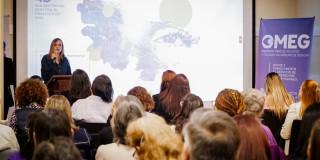 Foto con la secretaria Laura Tami