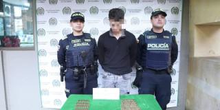 Foto de un capturado en Bogotá