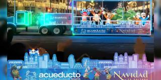 Foto que muestra la caravana del Acueducto de Bogotá