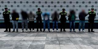 En la foto todas las detenciones por orden judicial por hurto a bancos