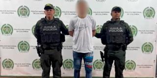 En la foto el capturado por tráfico de estupefacientes en Bogotá 