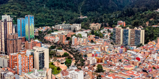 Imagen panorámica del centro de Bogotá 