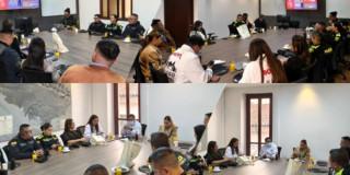 En la foto las reuniones que se realizaron con las distintas delegaciones