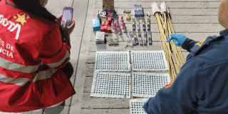 Imagen de la pólvora incautada