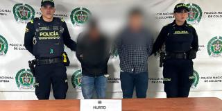 En la foto los dos capturados por la Policía