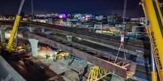 Foto de la obra del puente de Venecia