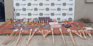 Imagen de la pólvora incautada.