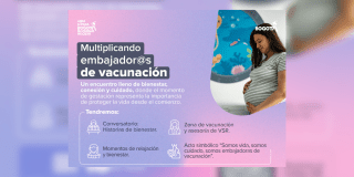 Imagen de la pieza gráfica que fortalece la vida con vacunación materna VSR