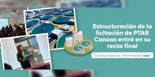 Foto que muestra imágenes de la PTAR Canoas